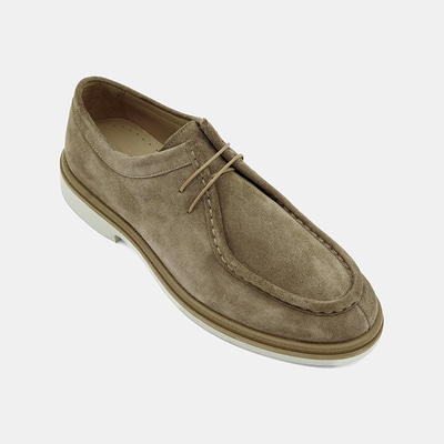 Erkek Bej Bağcıklı Klasik Süet Ayakkabı