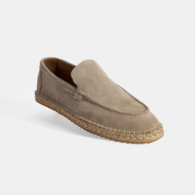 Erkek Bej Slip-On Süet Espadril 