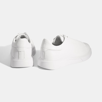 Erkek Beyaz Bağcıklı Deri Günlük Ayakkabı