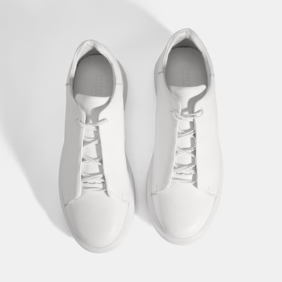 Erkek Beyaz Bağcıklı Deri Günlük Ayakkabı