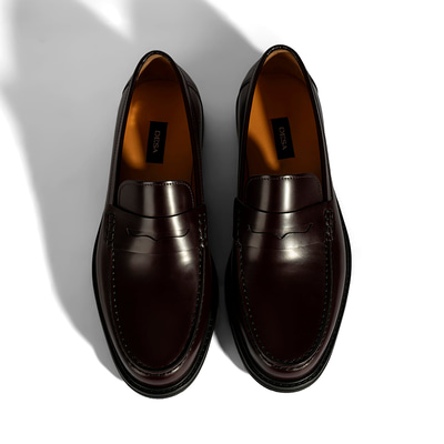 Erkek Bordo Deri Loafer