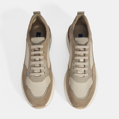 Erkek Gri Bağcıklı Deri Günlük Ayakkabı