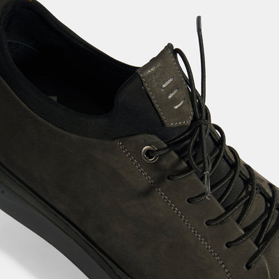 Erkek Gri Bağcıklı Deri Günlük Ayakkabı