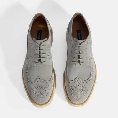 Erkek Gri Bağcıklı Süet Günlük Ayakkabı