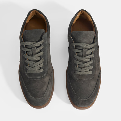 Erkek Gri Bağcıklı Süet Günlük Ayakkabı