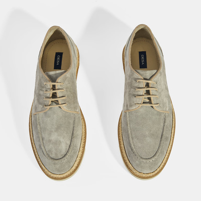 Erkek Gri Örgü Detaylı Bağcıklı Günlük Ayakkabı