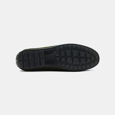 Erkek Haki Bağcık Detaylı Süet Loafer