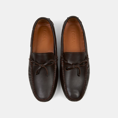 Erkek Kahve Bağcık Detaylı Deri Loafer