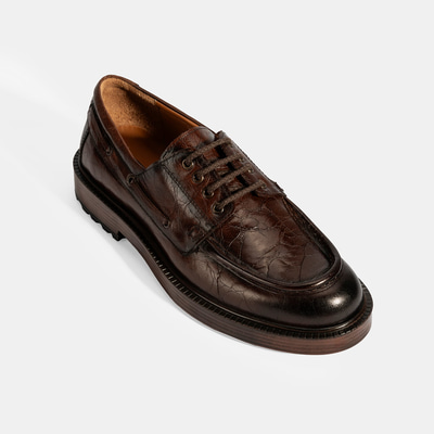 Erkek Kahve Bağcıklı Deri Günlük Ayakkabı