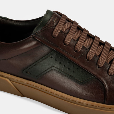 Erkek Kahve Bağcıklı Deri Günlük Ayakkabı