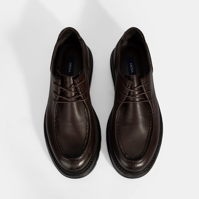 Erkek Kahve Bağcıklı Deri Klasik Ayakkabı