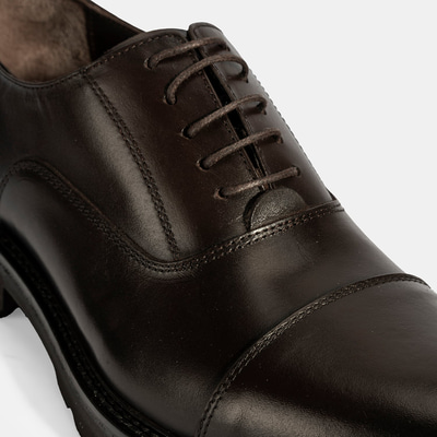 Erkek Kahve Bağcıklı Deri Klasik Ayakkabı