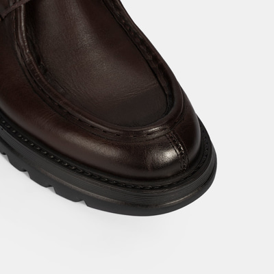 Erkek Kahve Bağcıklı Deri Klasik Ayakkabı