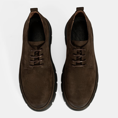 Erkek Kahve Bağcıklı Nubuk Deri Ayakkabı