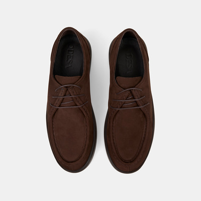 Erkek Kahve Bağcıklı Nubuk Deri Günlük Ayakkabı