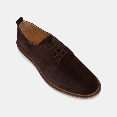 Erkek Kahve Bağcıklı Süet Deri Klasik Ayakkabı
