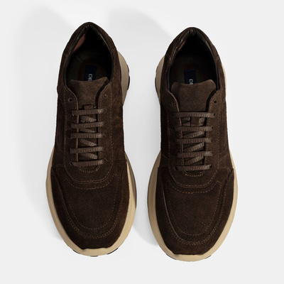 Erkek Kahve Bağcıklı Süet Spor Ayakkabı