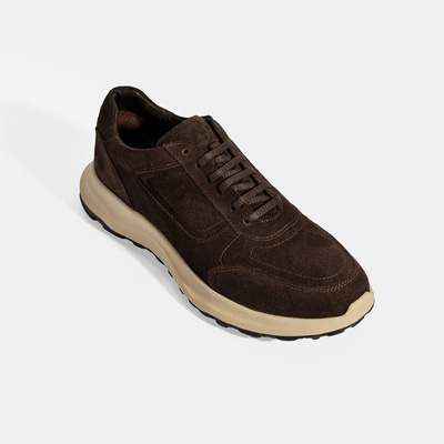 Erkek Kahve Bağcıklı Süet Spor Ayakkabı