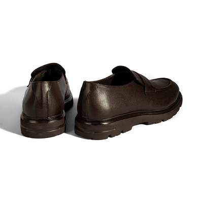 Erkek Kahve Deri Loafer