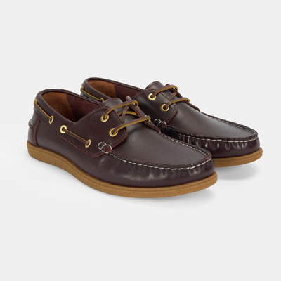 Erkek Kahve Deri Tekne Günlük Ayakkabı