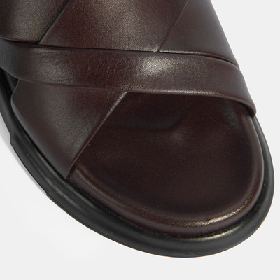 Erkek Kahve Deri Terlik