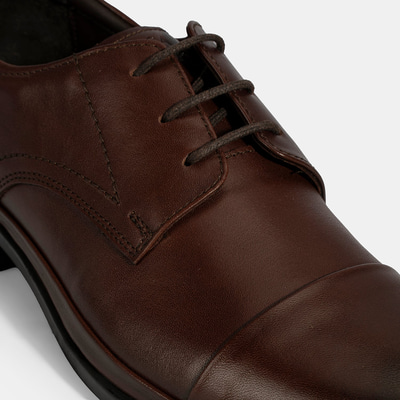 Erkek Kahve DesaComfort Bağcıklı Deri Ayakkabı