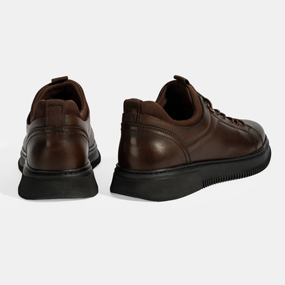 Erkek Kahve DesaComfort Bağcıklı Deri Günlük Ayakkabı