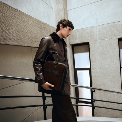 Erkek Kahve Gömlek Yakalı Deri Kaban