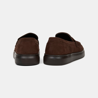 Erkek Kahve Nubuk Deri Loafer