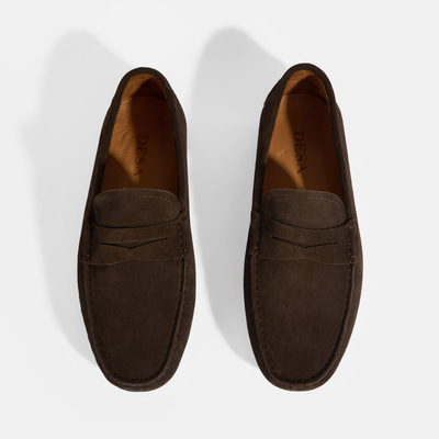 Erkek Kahve Slip-On Süet Loafer