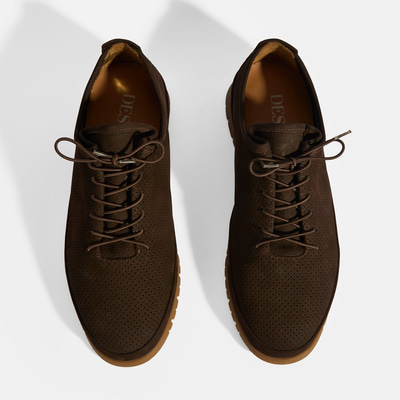 Erkek Koyu Kahve Bağcıklı Deri Ayakkabı