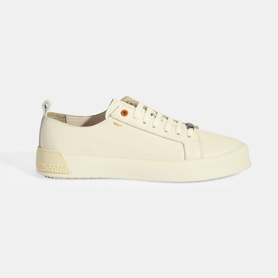 Erkek Krem Bağcıklı Deri Spor Ayakkabı