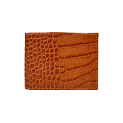 Erkek Kroko Baskılı Deri Cüzdan