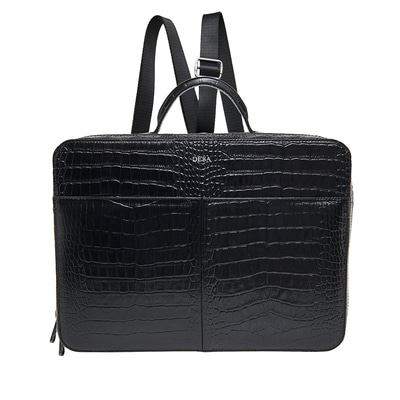Erkek Kroko Baskılı Deri Evrak Çantası