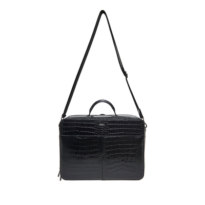 Erkek Kroko Baskılı Deri Evrak Çantası