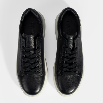 Erkek Lacivert Bağcıklı Deri Günlük Ayakkabı