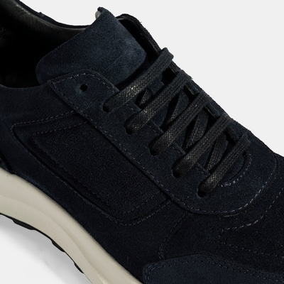 Erkek Lacivert Bağcıklı Süet Spor Ayakkabı