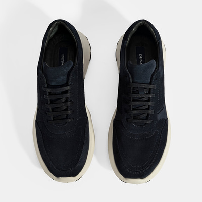 Erkek Lacivert Bağcıklı Süet Spor Ayakkabı