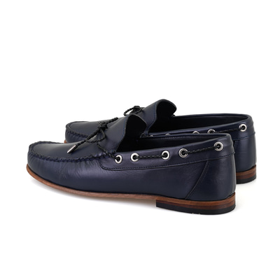 Erkek Lacivert Deri Loafer