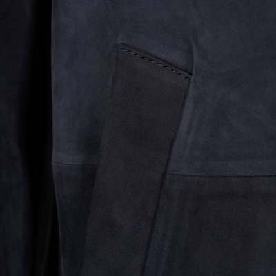 Erkek Lacivert Gömlek Yaka Süet Ceket