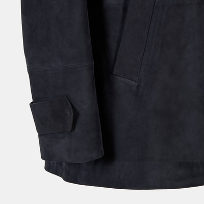 Erkek Lacivert Gömlek Yaka Süet Ceket