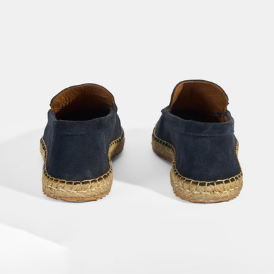 Erkek Lacivert Slip-On Süet Espadril 