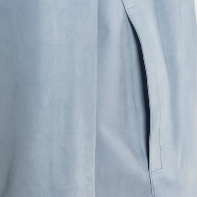 Erkek Mavi Süet Gömlek