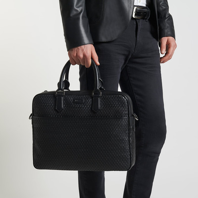 Erkek Örgü Deri Evrak Çantası