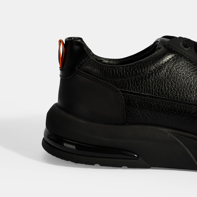 Erkek Siyah Bağcıklı Deri Günlük Ayakkabı