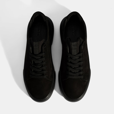 Erkek Siyah Bağcıklı Deri Günlük Ayakkabı