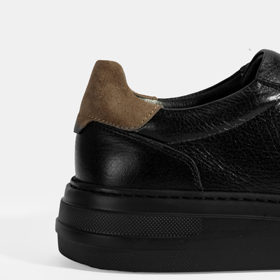 Erkek Siyah Bağcıklı Deri Günlük Ayakkabı