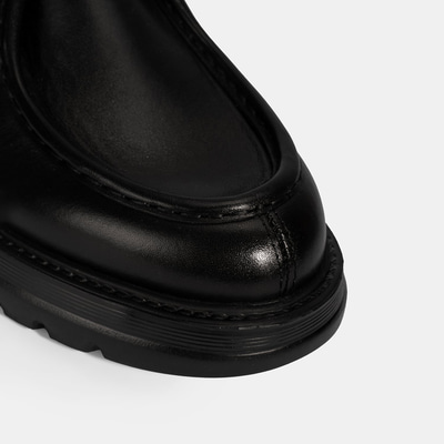 Erkek Siyah Bağcıklı Deri Klasik Ayakkabı