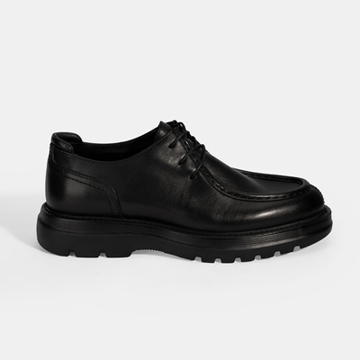 Erkek Siyah Bağcıklı Deri Klasik Ayakkabı