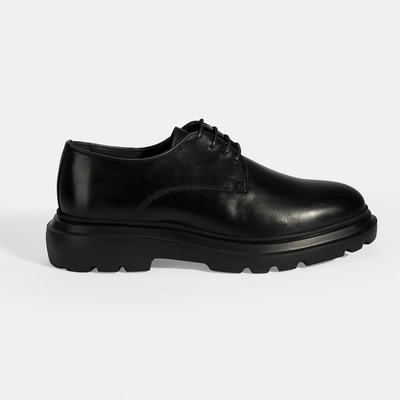 Erkek Siyah Bağcıklı Deri Klasik Ayakkabı